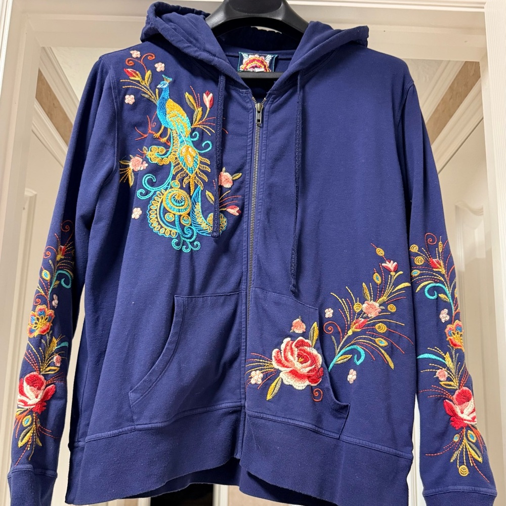 Johnny Was - Floral Shula French Terry Zipup Sweatshirt